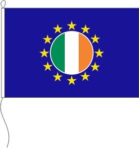 Europa (Irland Emblem im Sternenkreis) - Querformatflagge